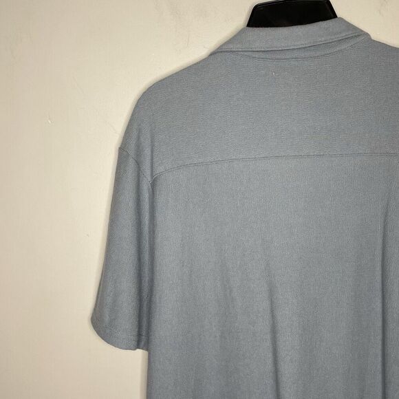 MADEWELL Shirt Men Medium East Short Sleeve Jacquard NEW Blue Button Up NO846 - Picture 7 of 12